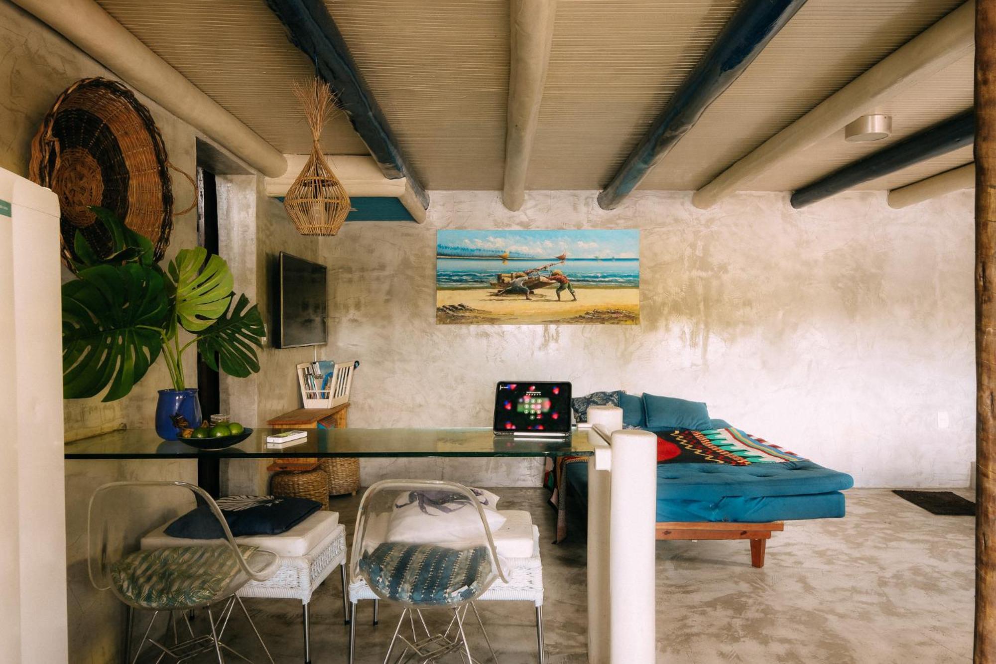 Вилла Casinha Azul Caraiva - Casa Completa Na Beira Do Rio Экстерьер фото